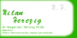 milan herczig business card